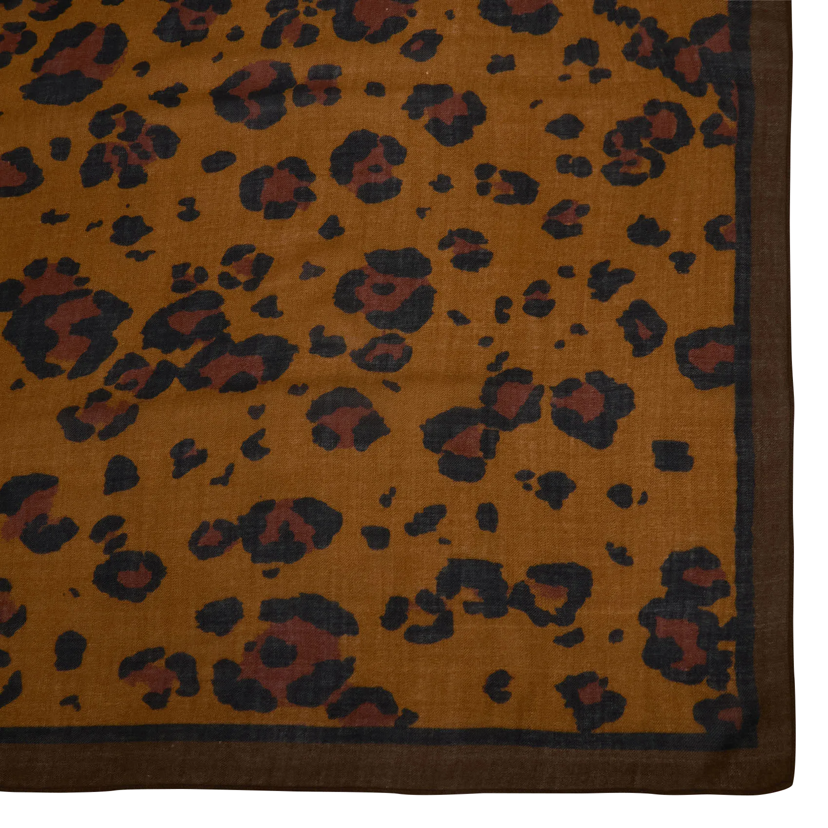 Bedruckter Foulard aus Wolle Mehrfarbig LEOPARD SQUARE