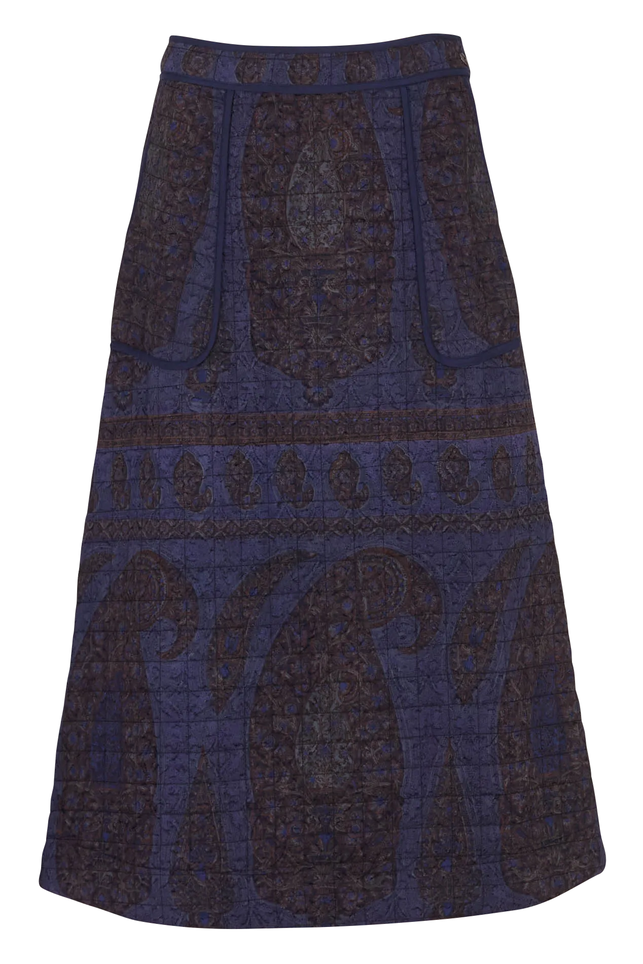 Langer Baumwollrock Blau TAMARI