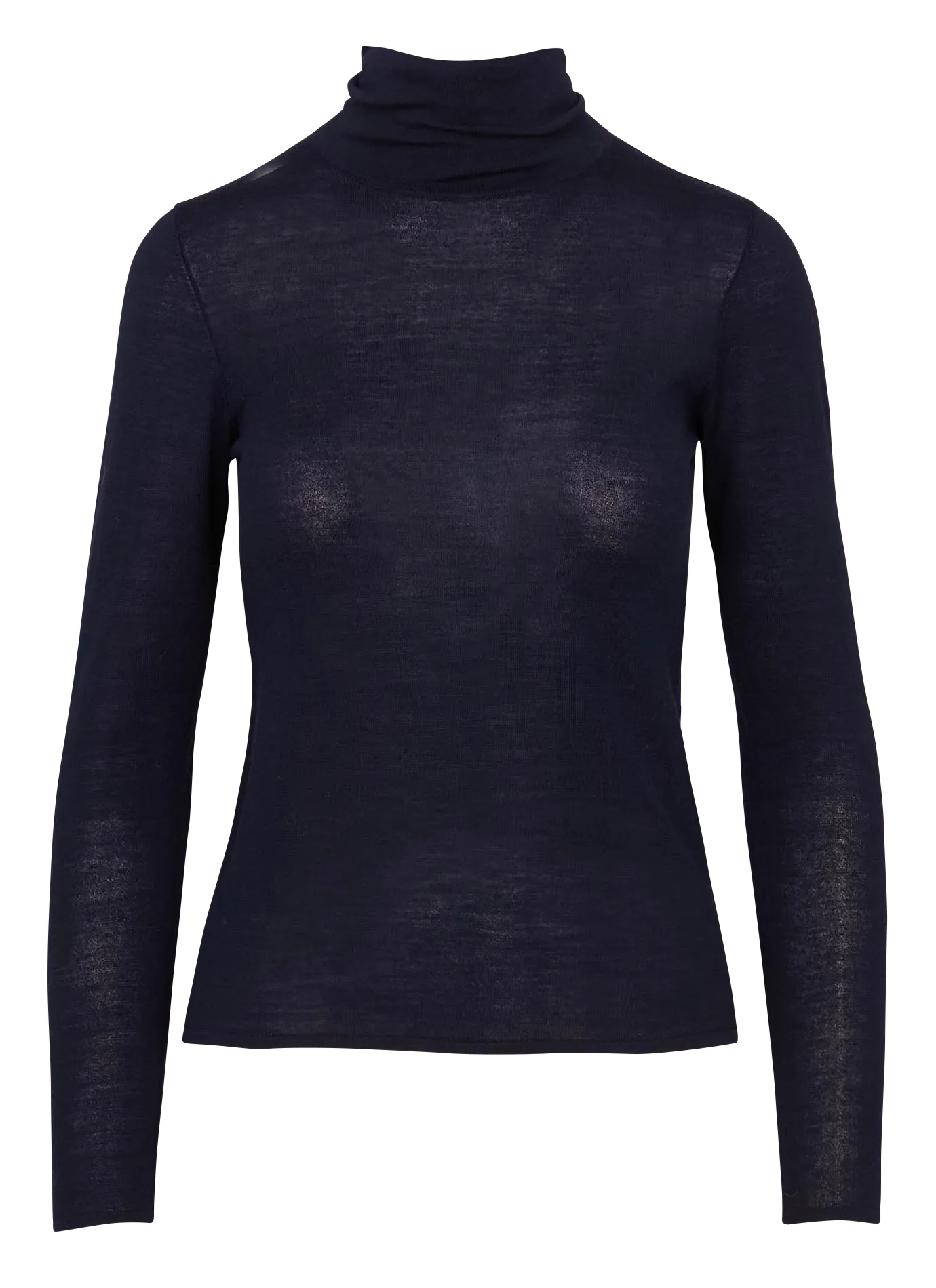 Eng anliegender Rollkragenpullover aus feiner Wolle Blau MANIA
