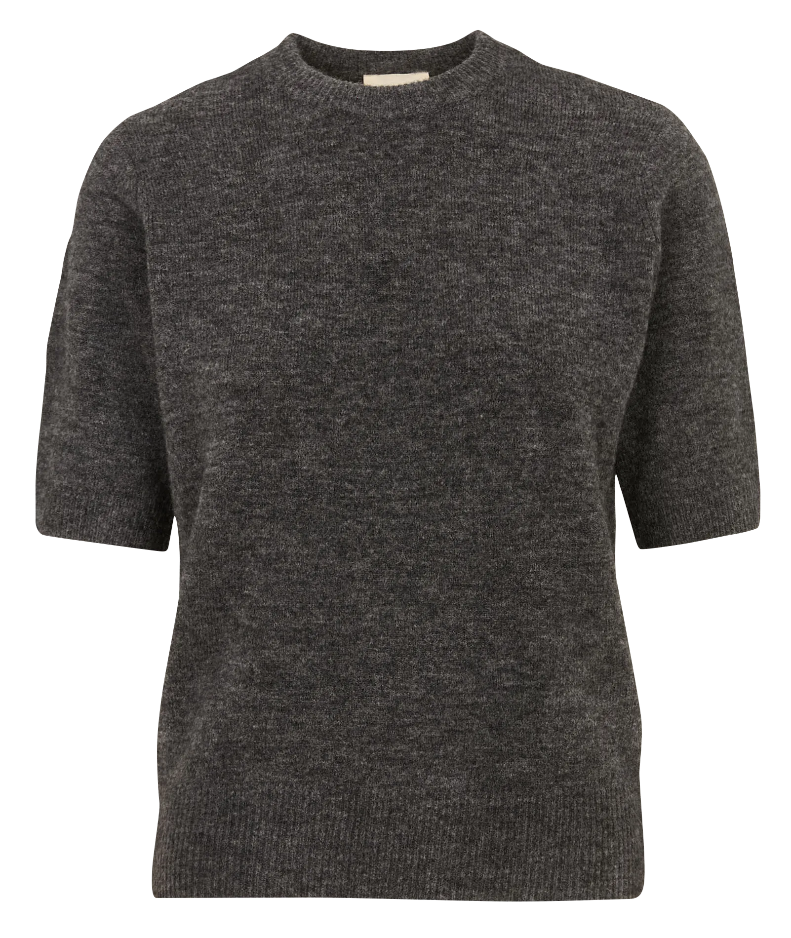 Gerade geschnittener Pullover aus Wollmix mit Rundhalsausschnitt Schwarz MARGOT