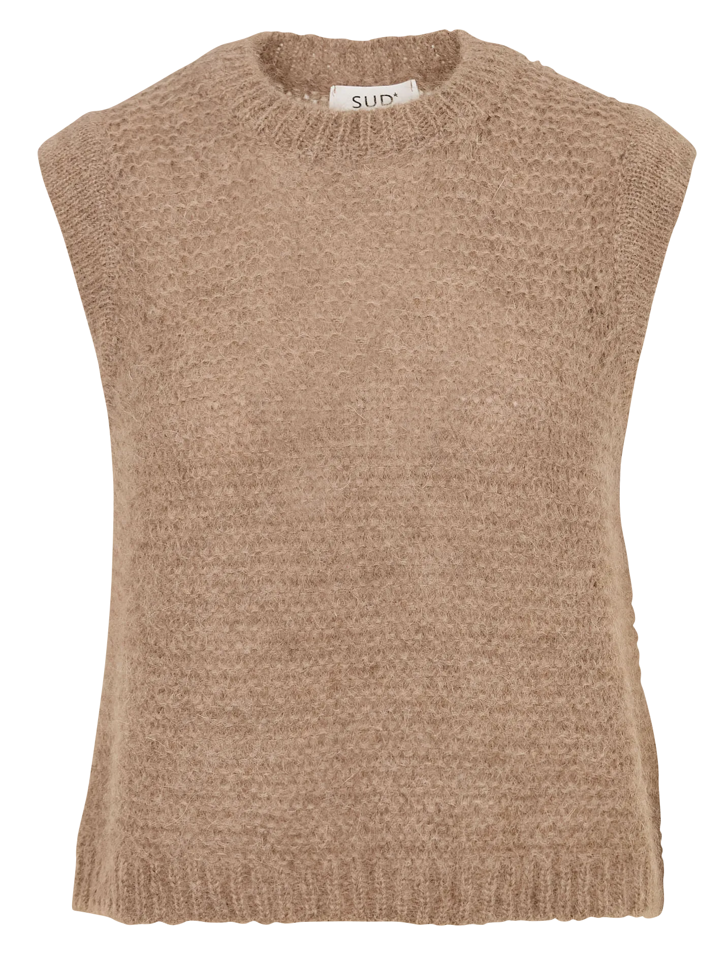 Wollmix-Pullunder mit Rundhalsausschnitt Braun MOTANA