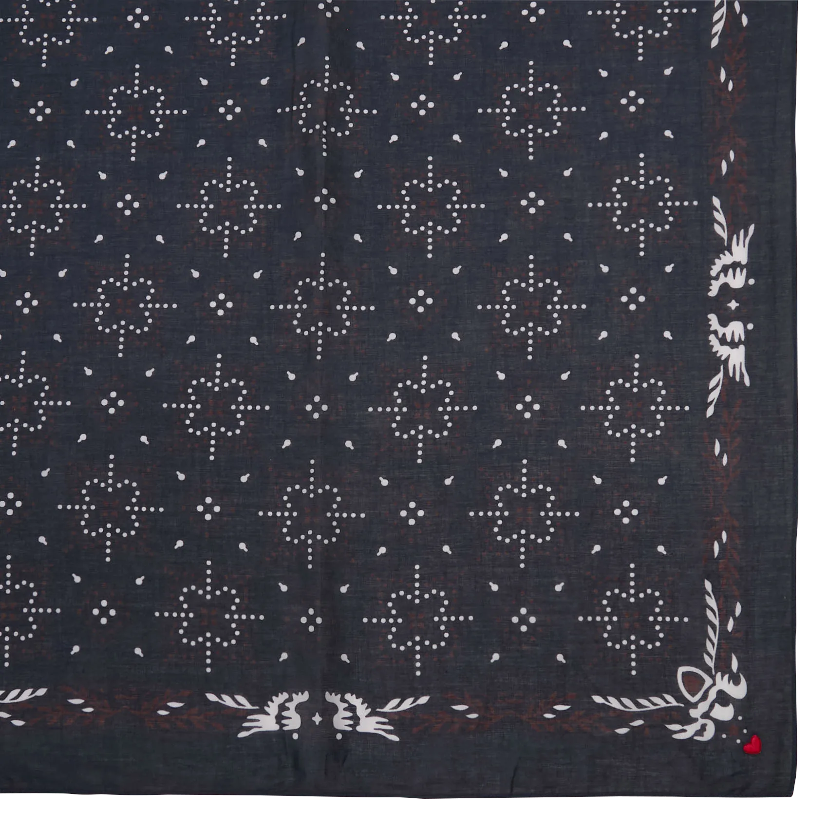 Bandana-Muster Baumwolltuch Schwarz RICHIE