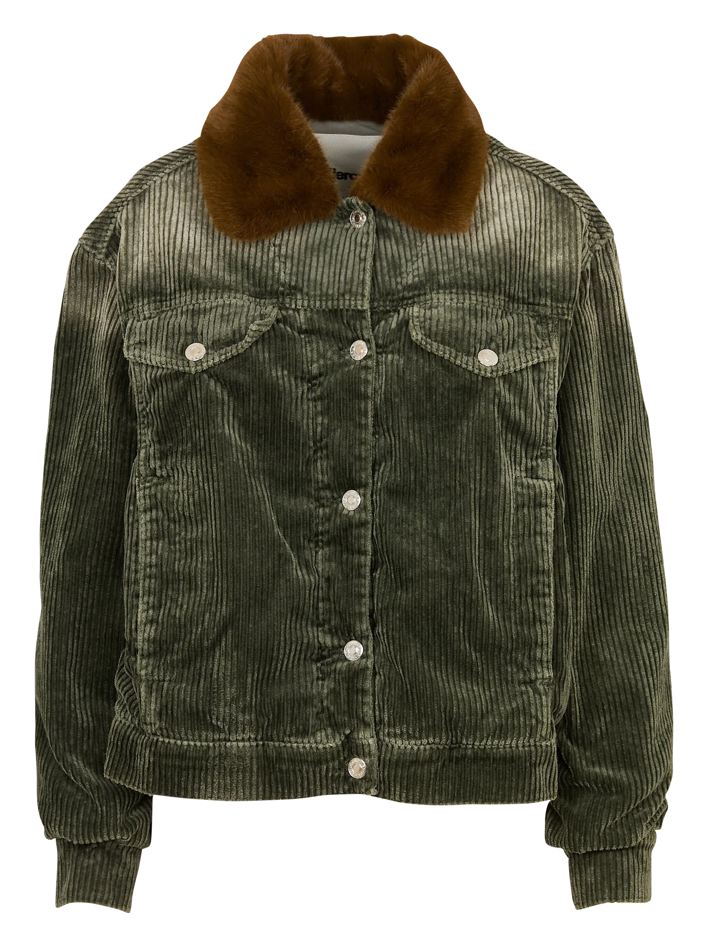 Gerade Samt-Cordjacke Khaki PAYNE