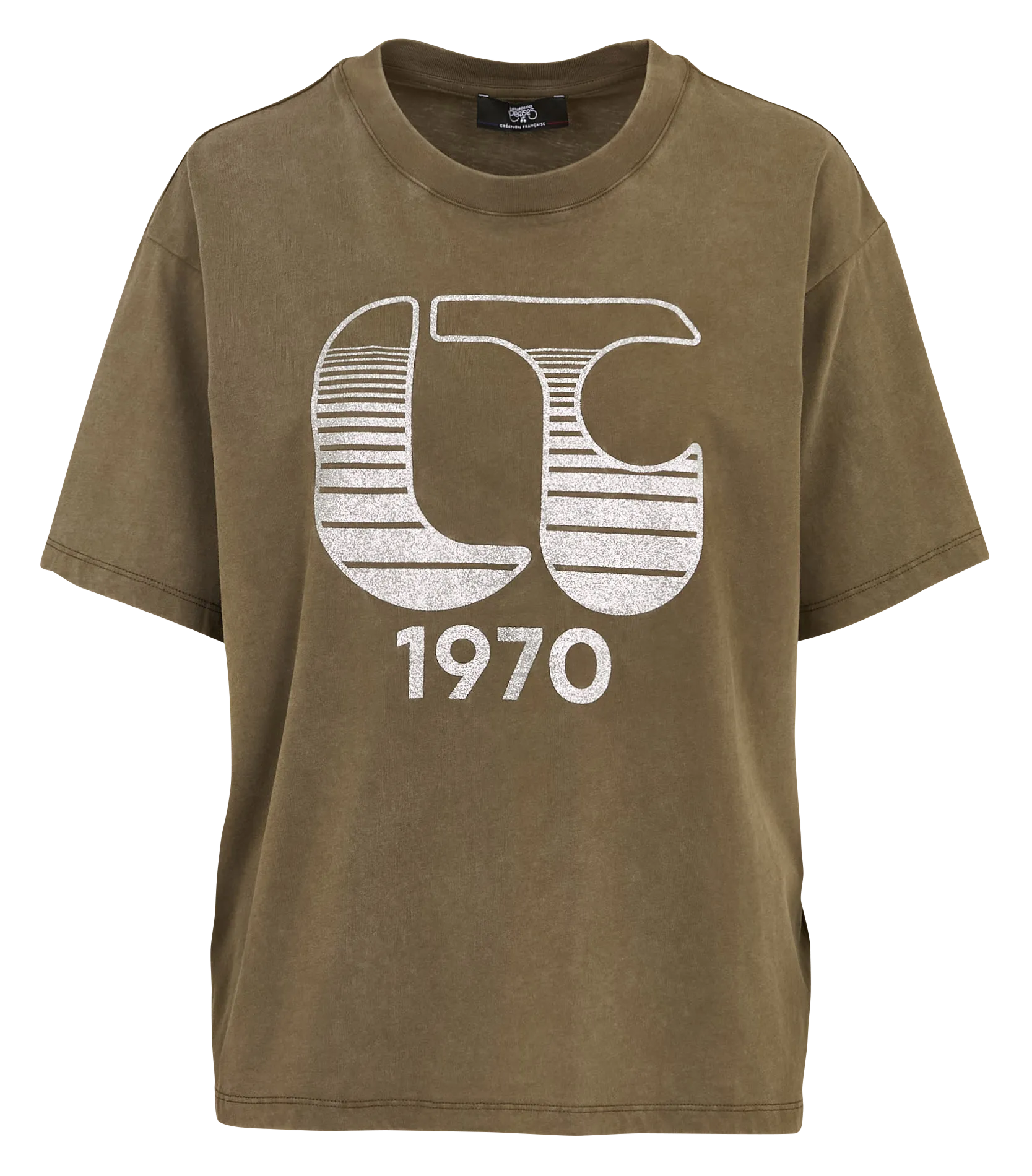 Gerade geschnittenes T-Shirt aus Baumwolle Grun LYNETTE