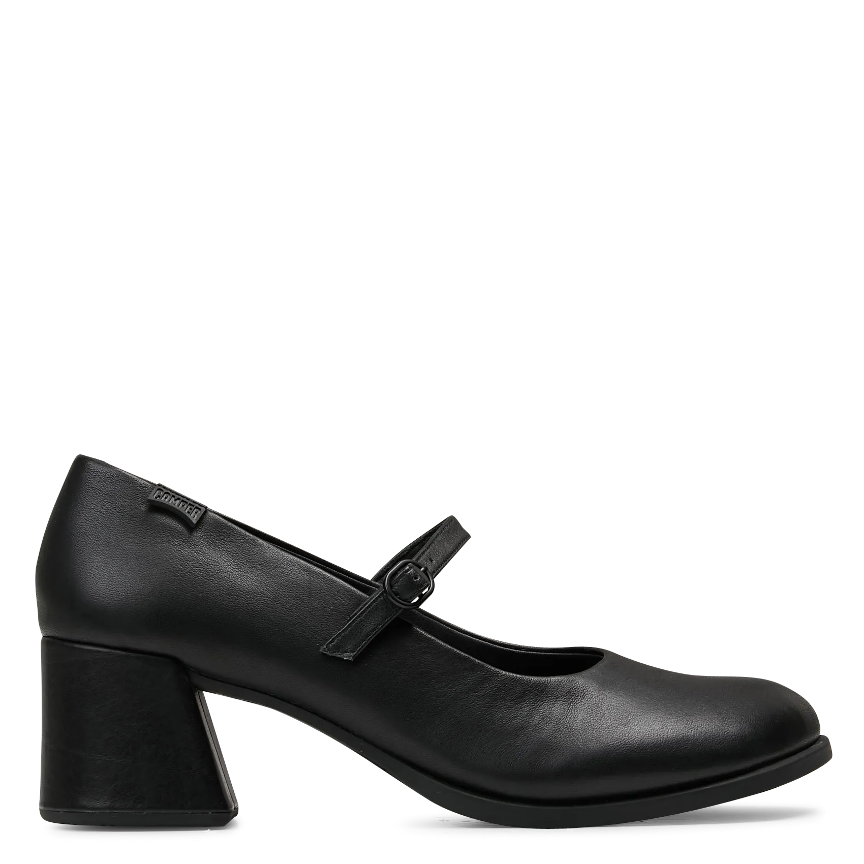 Pumps mit einfarbigem Leder Schwarz KORA