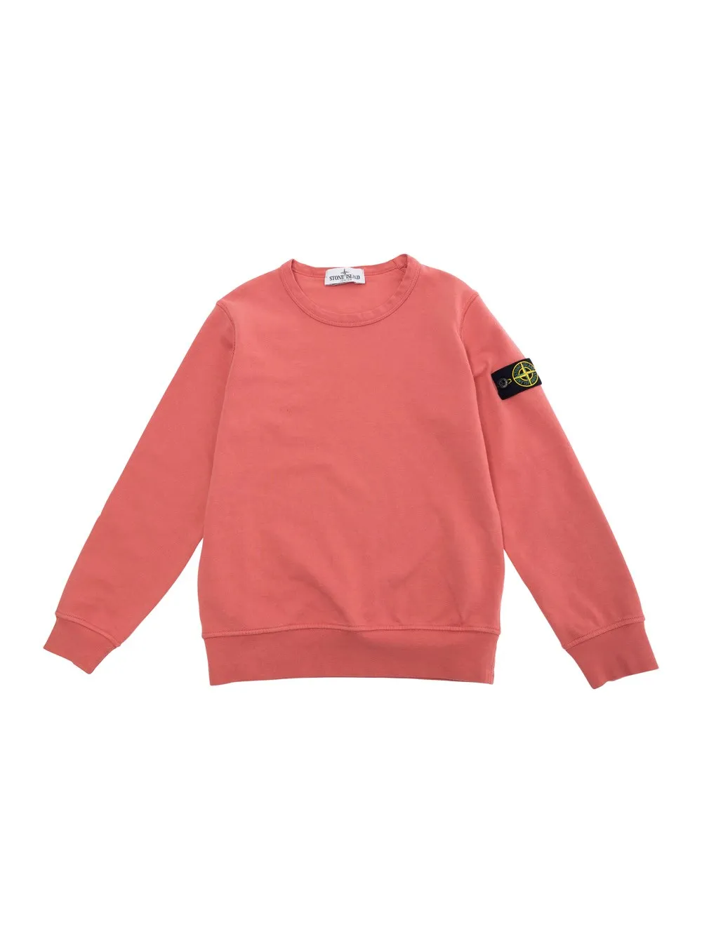 Rotes Sweatshirt mit Rundhalsausschnitt und abnehmbarem Kompasslogo auf dem Ärmel aus Baumwolle Jungen