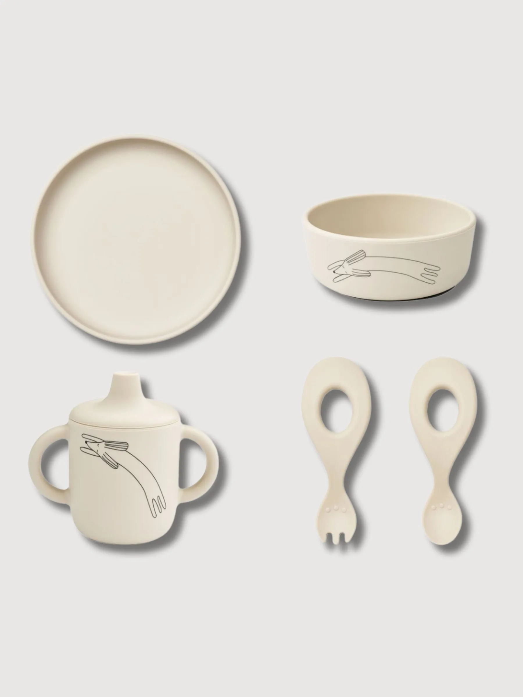 Ryle Tableware Set Hunde Silikon | Liewood
