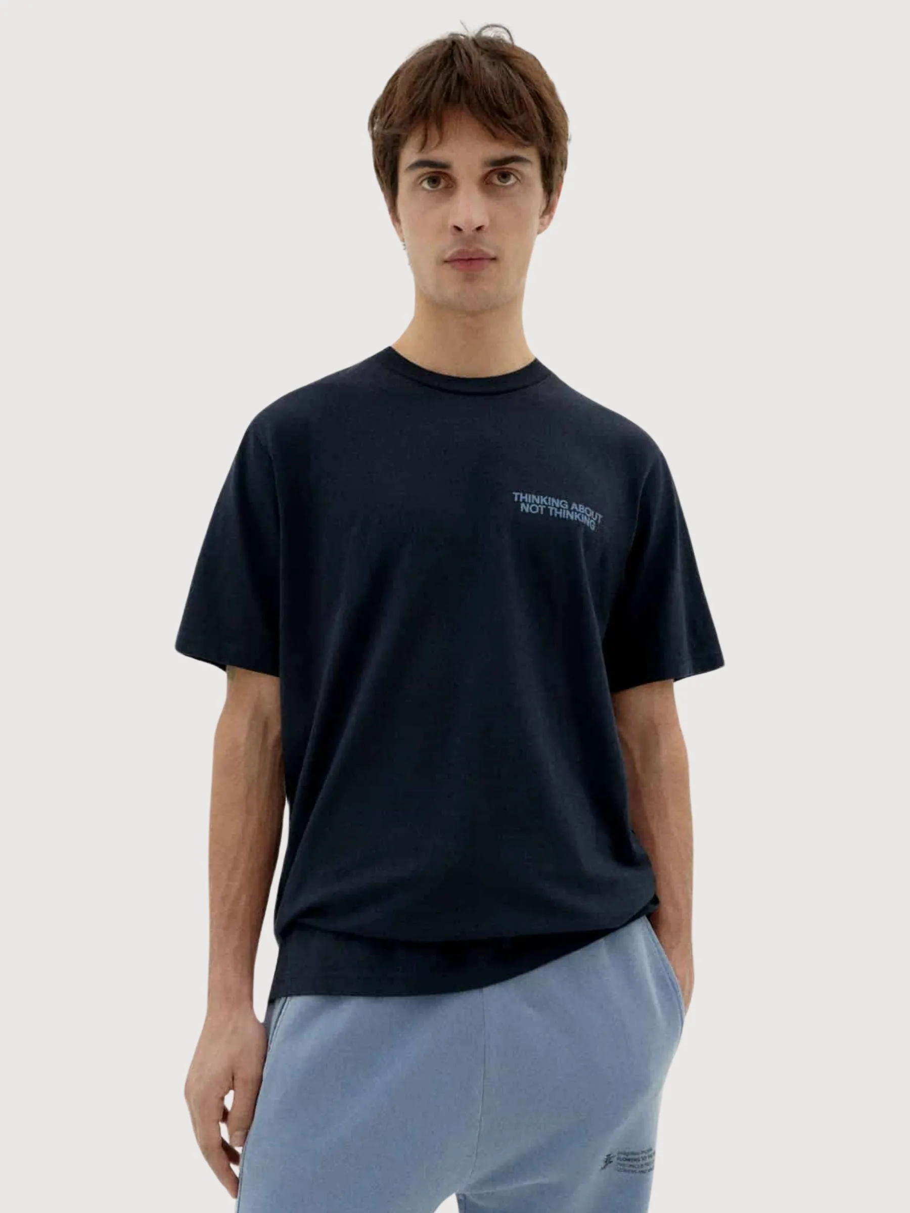 Not Thinking Navy Zach Tee Man | Thinking Mu