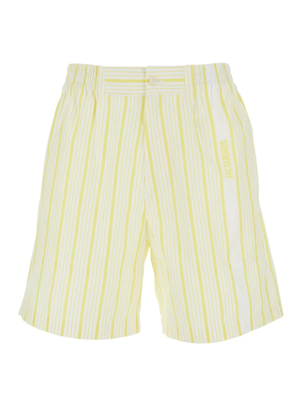 Weiße Shorts "Le Short Aloe" mit Logoschriftzug vorne und All-over Streifenmotiv aus Baumwolle Herren