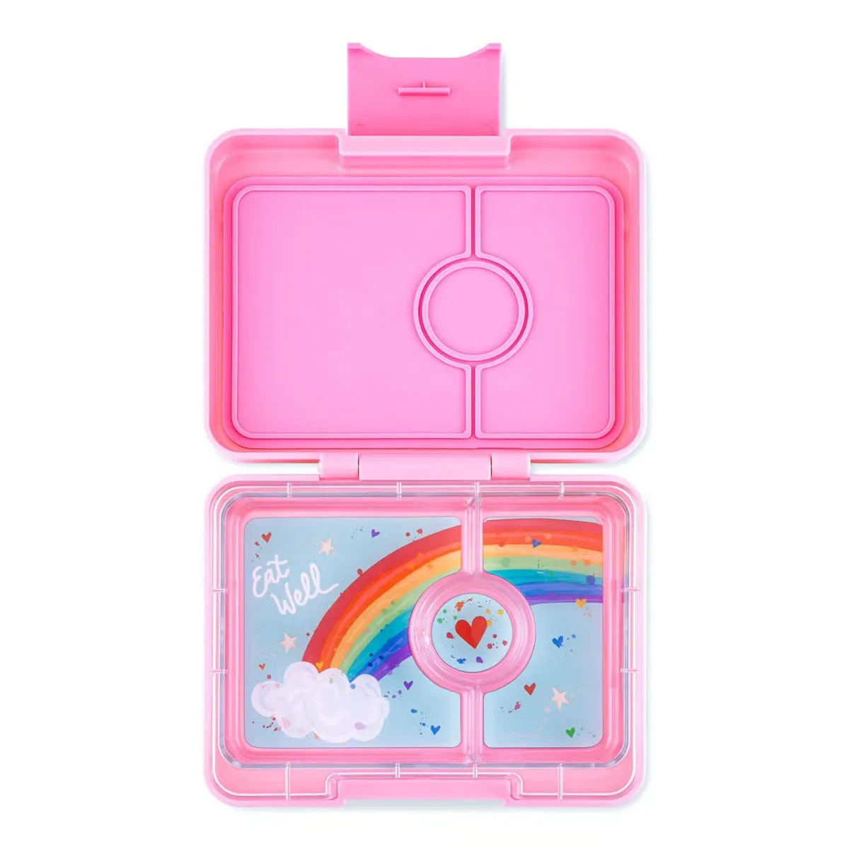 Yumbox Snack mit Inlay "Rainbow", 3 Fächer, BPA-frei, fifi pink