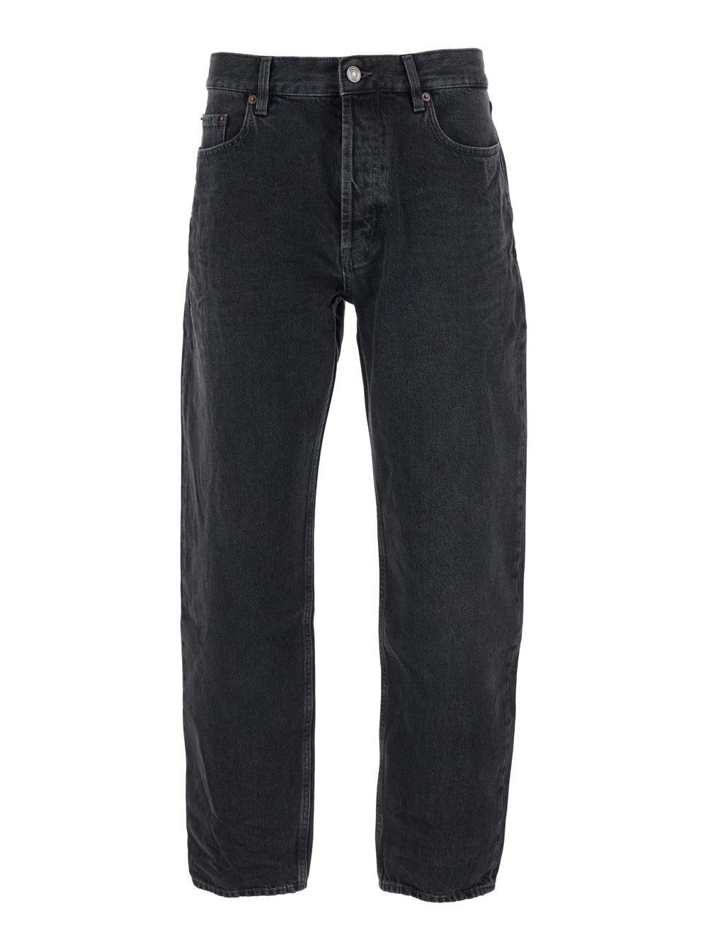 Jeans "Mick" für Herren aus Denim in Schwarz mit Logoaufnäher hinten