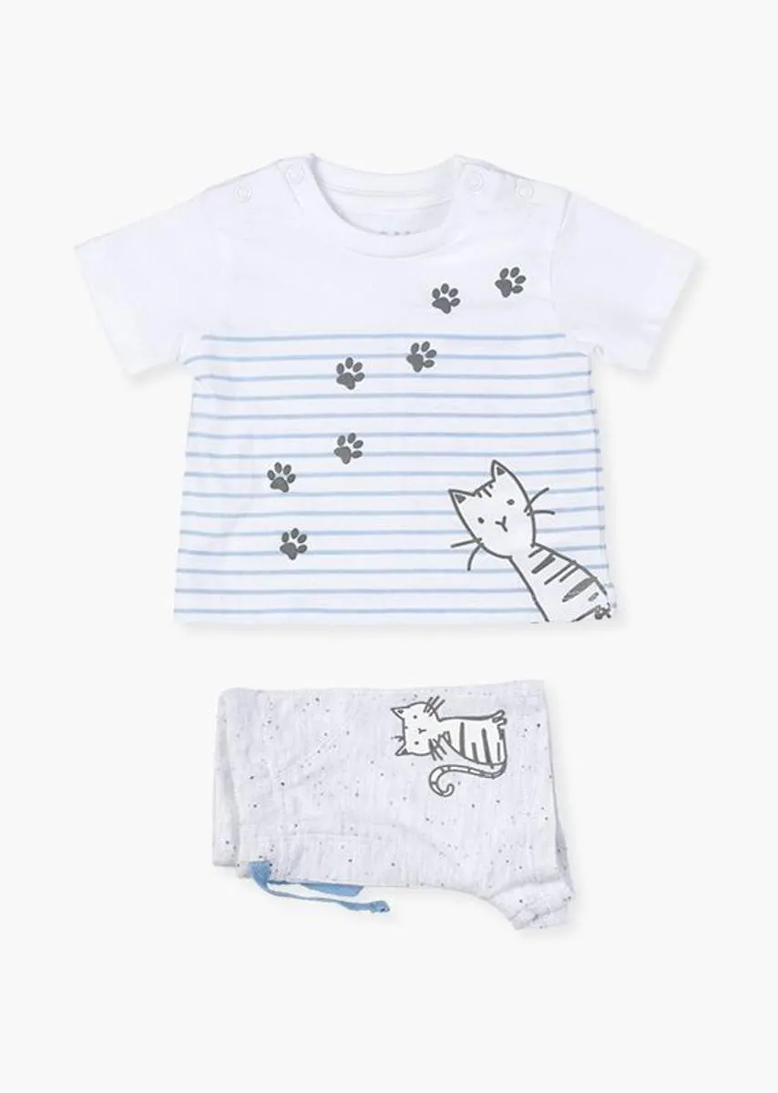 2-teiliges Set "Katze", kurz, Baumwolle