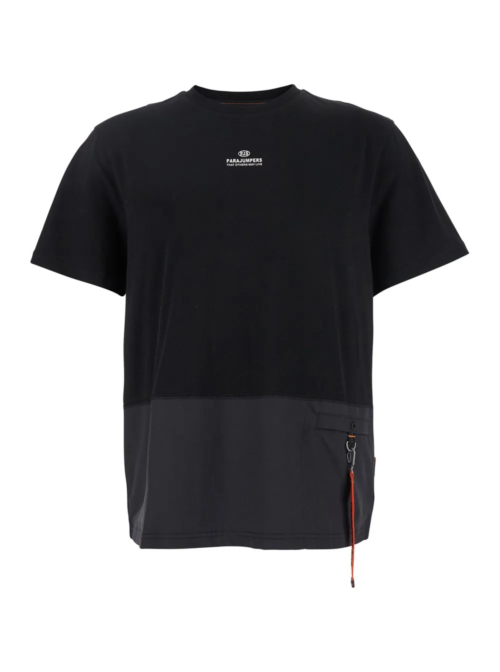 T-Shirt "Clint" für Herren aus Baumwolle in Schwarz mit Rundhalsausschnitt und Logodetail vorne