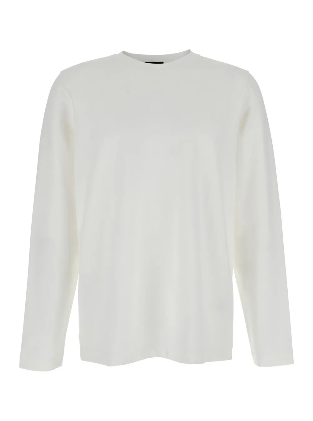 T-Shirt "Ryder" für Herren aus Viskosemischung in Weiß mit Rundhalsausschnitt und langen Ärmeln